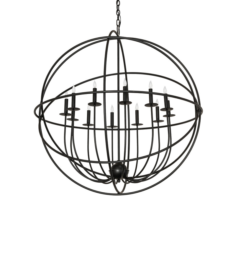 Meyda Tiffany 247640 12 Light Chandelier, Solar Black