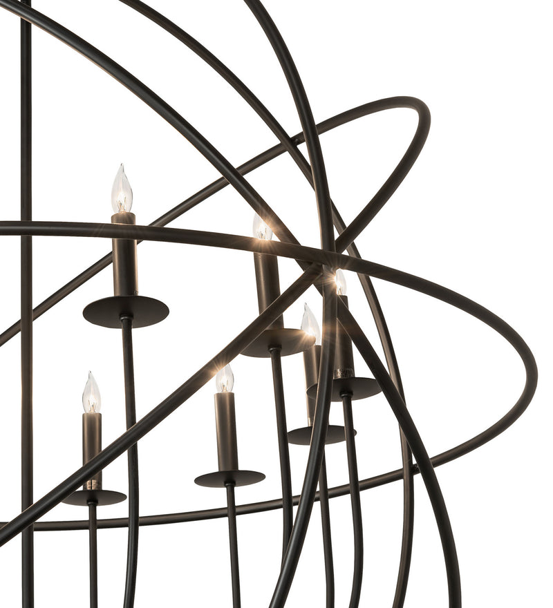 Meyda Tiffany 247640 12 Light Chandelier, Solar Black
