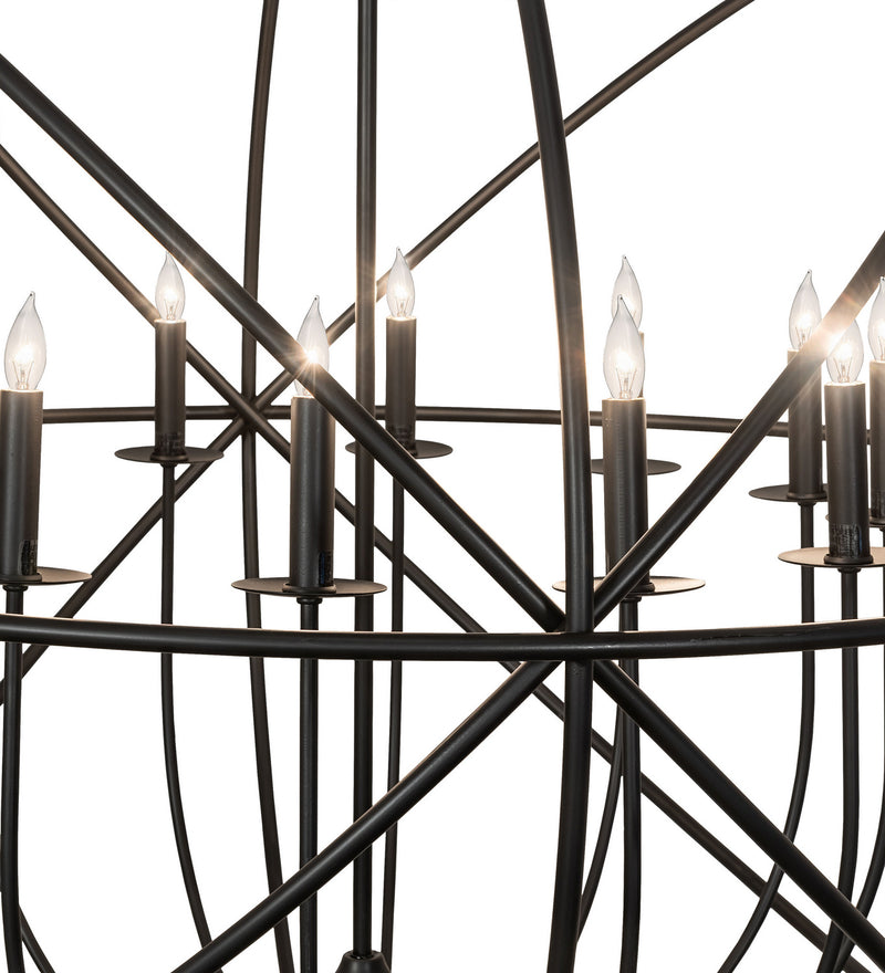 Meyda Tiffany 247640 12 Light Chandelier, Solar Black