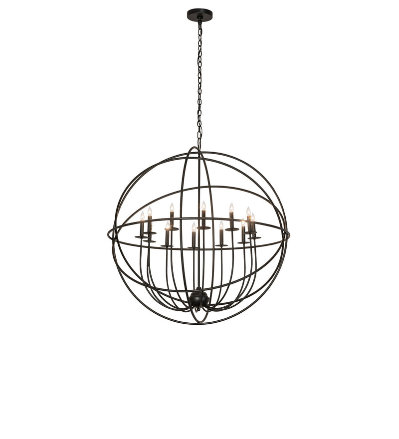 Meyda Tiffany 247640 12 Light Chandelier, Solar Black