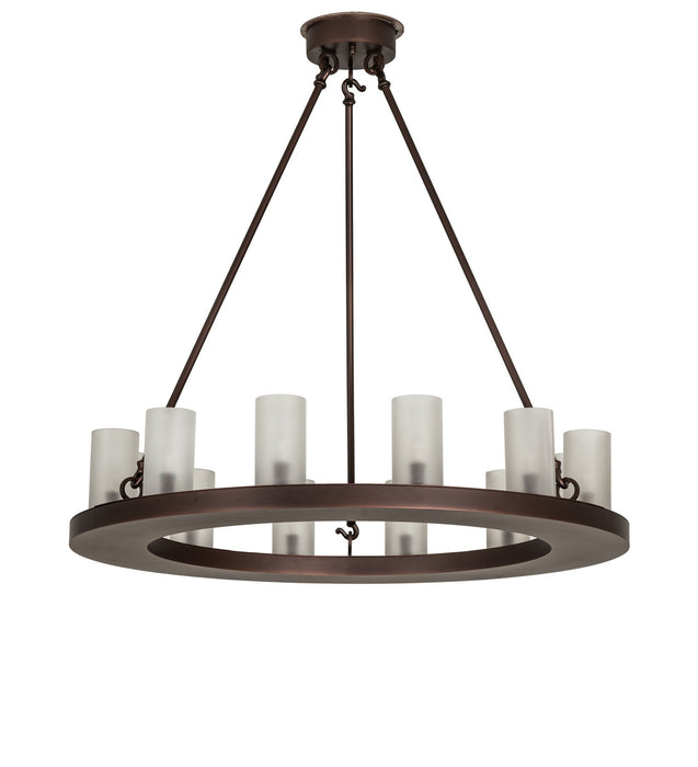 Meyda Tiffany 247663 12 Light Chandelier, Mahogany Bronze