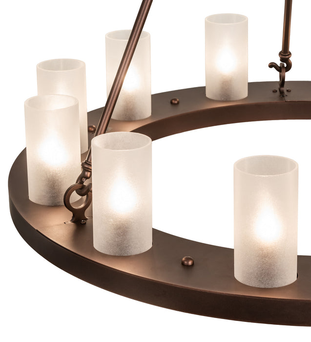 Meyda Tiffany 247663 12 Light Chandelier, Mahogany Bronze