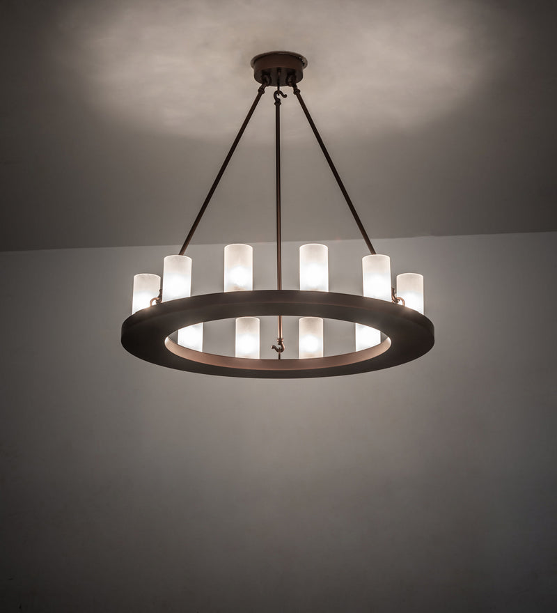 Meyda Tiffany 247663 12 Light Chandelier, Mahogany Bronze