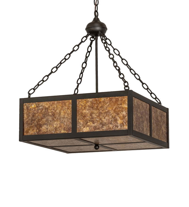 Meyda Tiffany 250052 Four Light Pendant, Amber Mica
