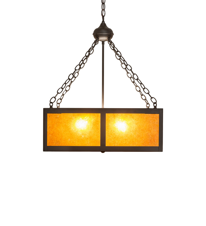 Meyda Tiffany 250052 Four Light Pendant, Amber Mica