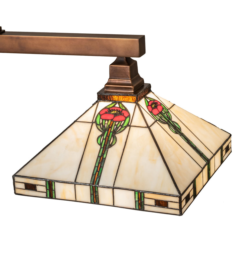 Meyda Tiffany 250066 Two Light Island Pendant, Craftsman Brown
