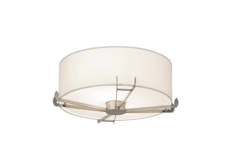 Meyda Tiffany 250445 Two Light Flushmount, Brushed Nickel