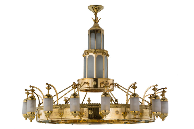 Meyda Tiffany 250553 42 Light Chandelier, With Steel Skeleton