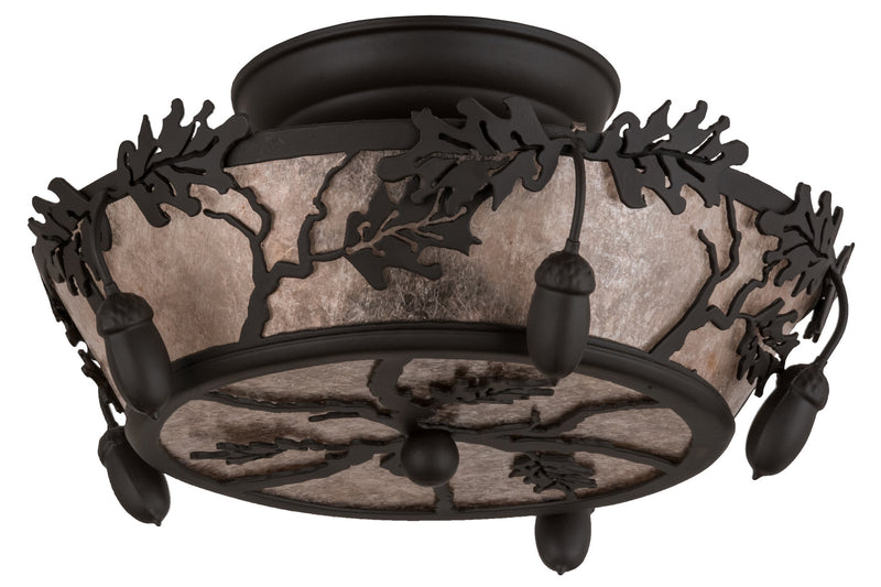 Meyda Tiffany 250665 Two Light Flushmount, Oil Rubbed Bronze