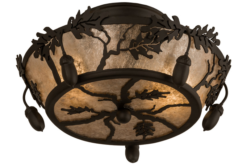 Meyda Tiffany 250665 Two Light Flushmount, Oil Rubbed Bronze