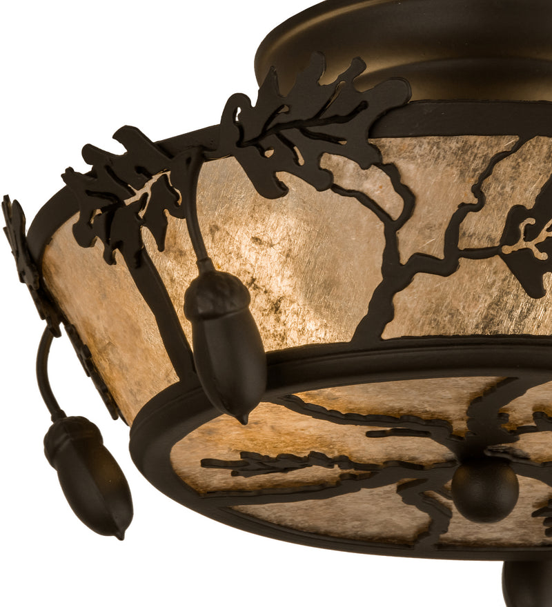Meyda Tiffany 250665 Two Light Flushmount, Oil Rubbed Bronze
