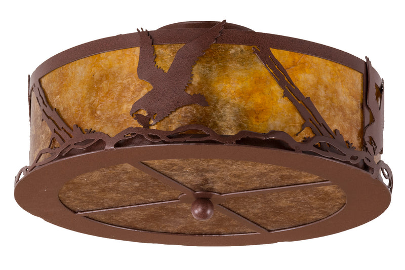 Meyda Tiffany 250694 Three Light Flushmount, Rust