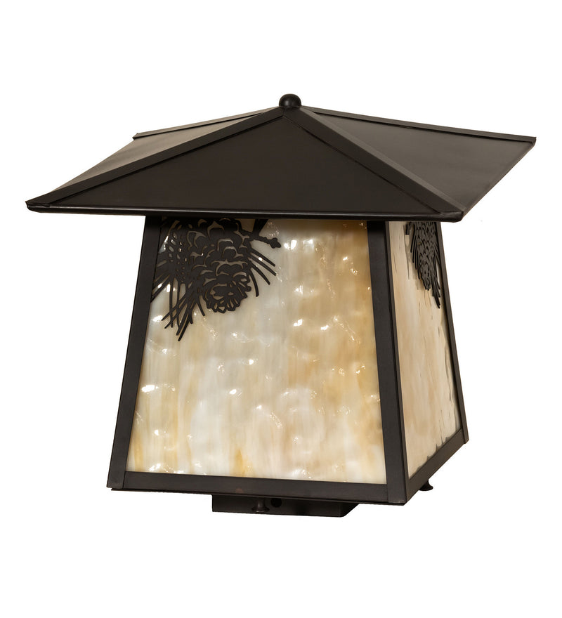 Meyda Tiffany 93336 One Light Deck Light, Craftsman Brown