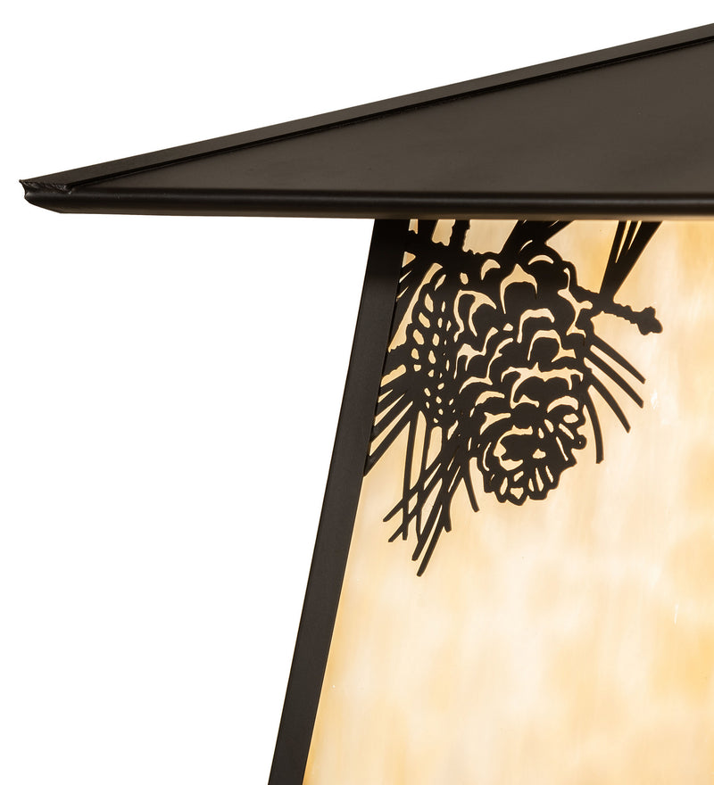Meyda Tiffany 93336 One Light Deck Light, Craftsman Brown