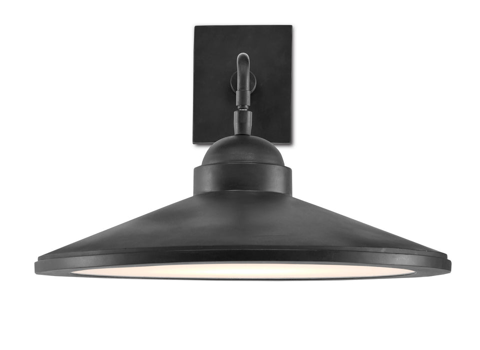 Currey and Company 5000-0197 One Light Wall Sconce, Black Bronze/White