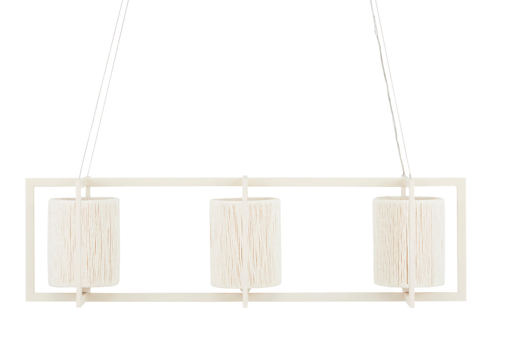 Currey and Company 9000-0838 Three Light Chandelier, White