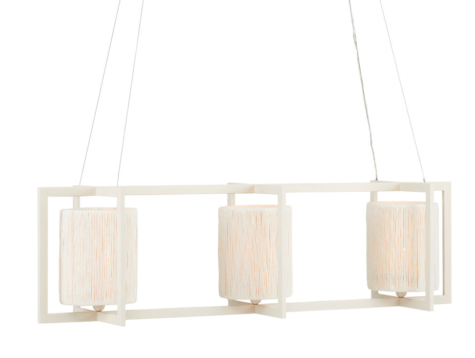 Currey and Company 9000-0838 Three Light Chandelier, White