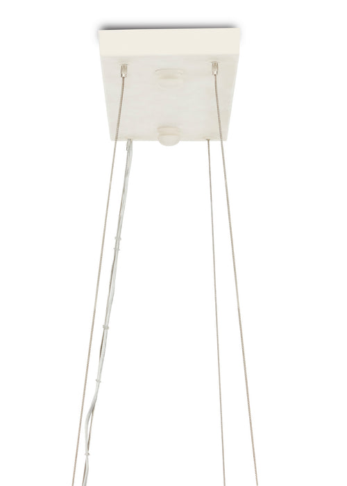 Currey and Company 9000-0838 Three Light Chandelier, White
