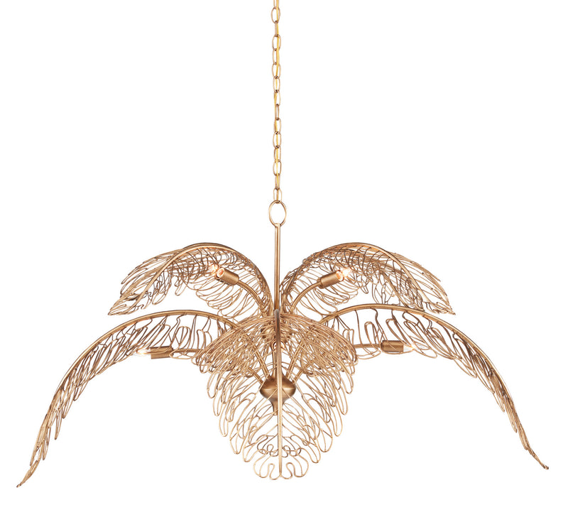 Currey and Company 9000-0847 Eight Light Chandelier, Brass