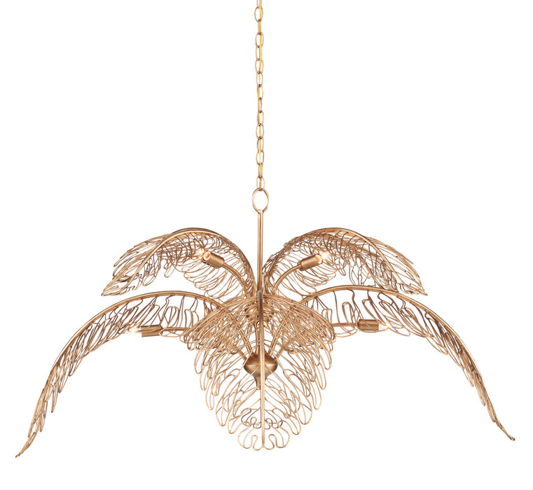 Currey and Company 9000-0847 Eight Light Chandelier, Brass
