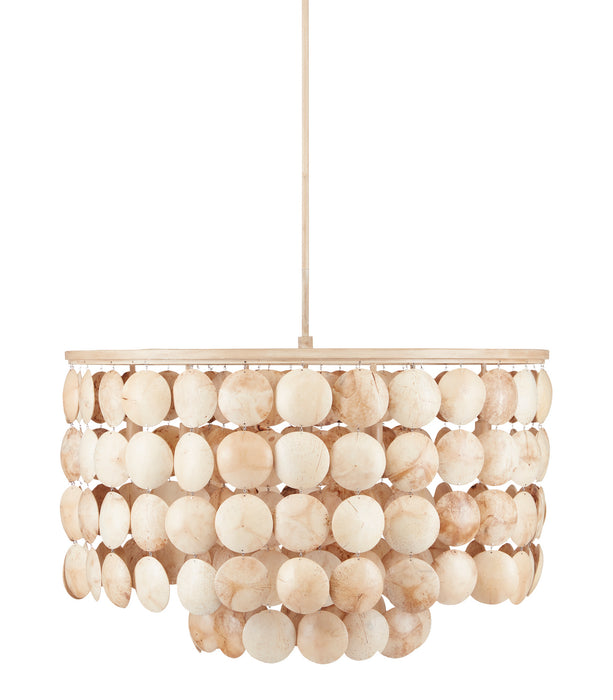 Currey and Company 9000-0849 Six Light Chandelier, Coco Cream