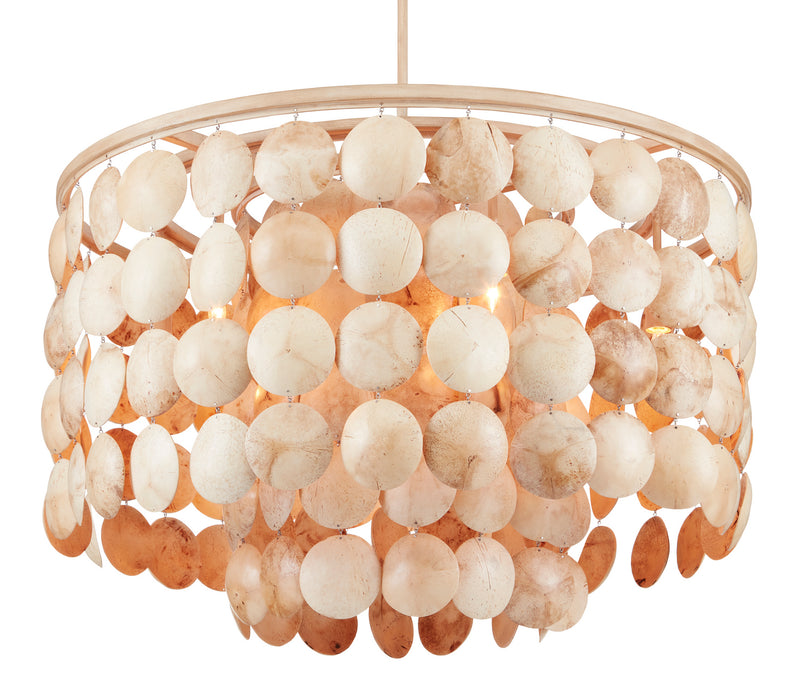 Currey and Company 9000-0849 Six Light Chandelier, Coco Cream
