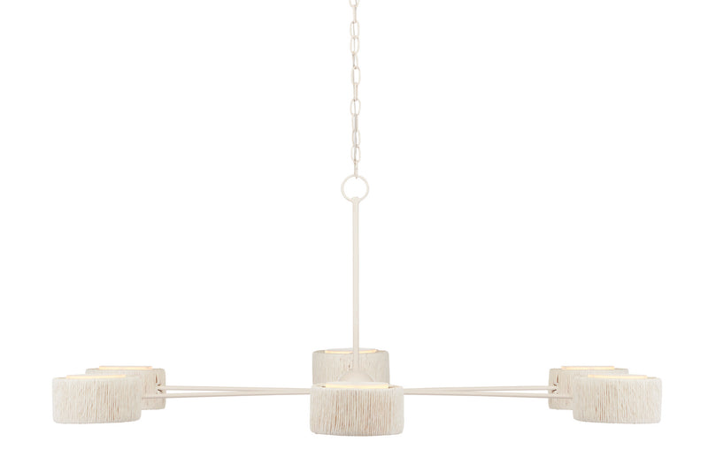 Currey and Company 9000-0865 Six Light Chandelier, White