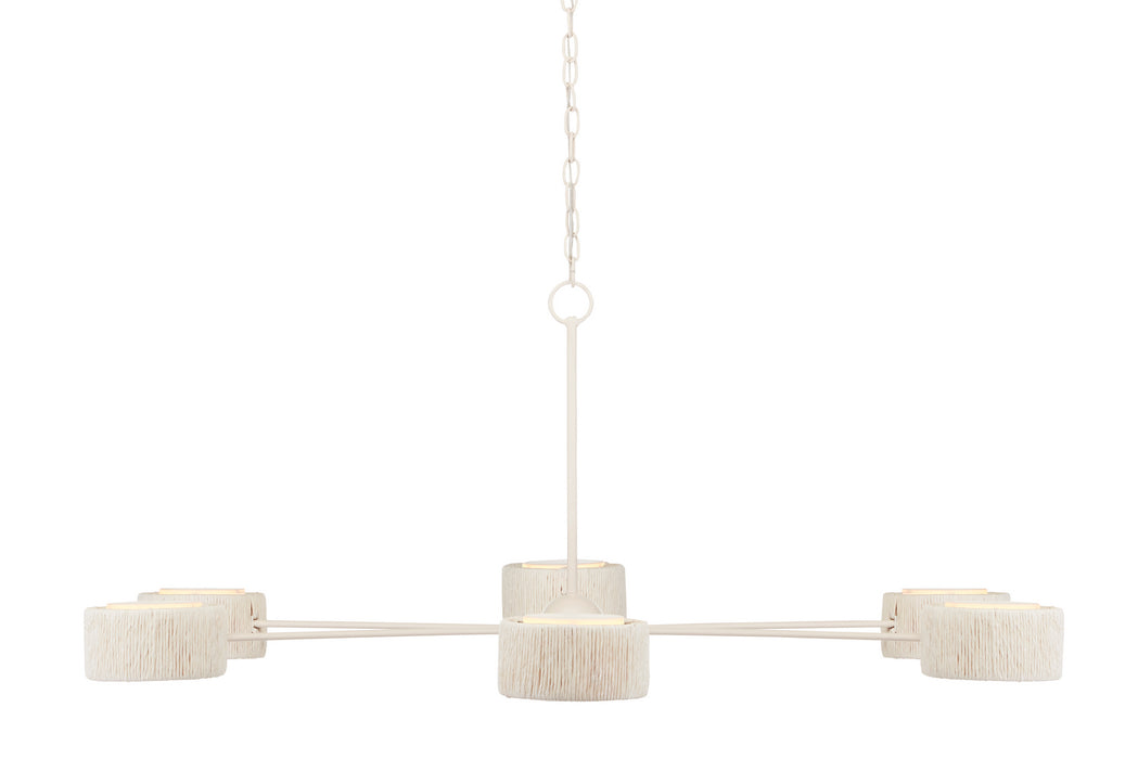 Currey and Company 9000-0865 Six Light Chandelier, White