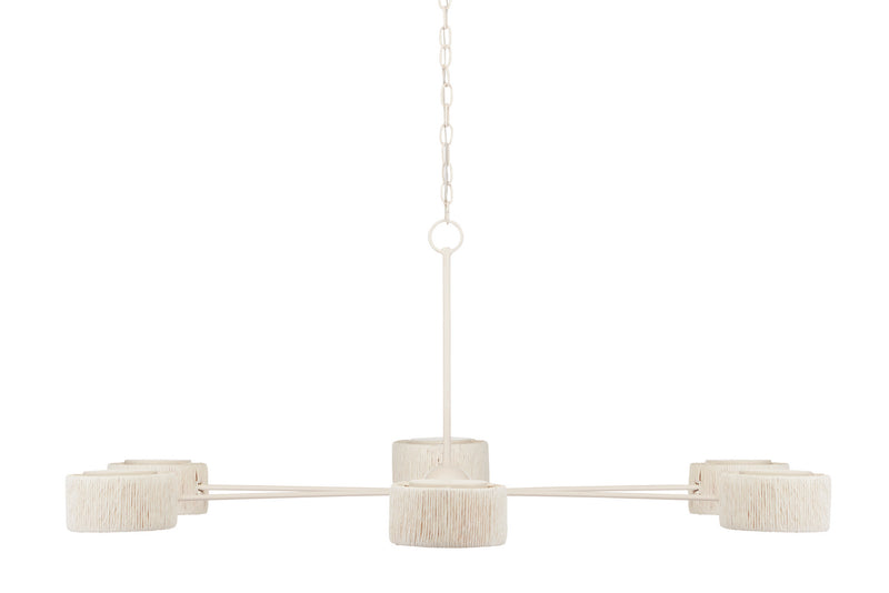 Currey and Company 9000-0865 Six Light Chandelier, White
