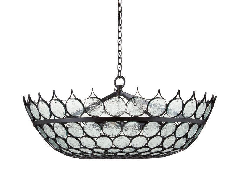 Currey and Company 9000-0879 Three Light Chandelier, Bronze