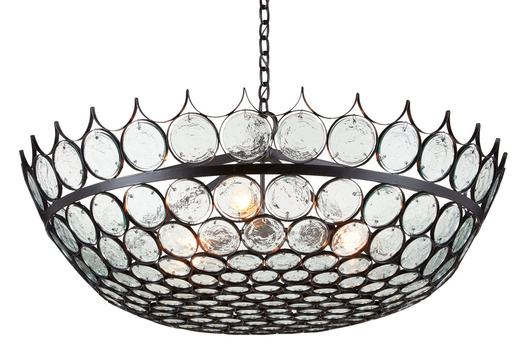 Currey and Company 9000-0879 Three Light Chandelier, Bronze