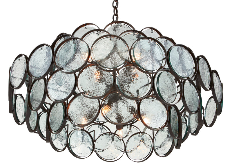 Currey and Company 9000-0880 Eight Light Chandelier, Bronze