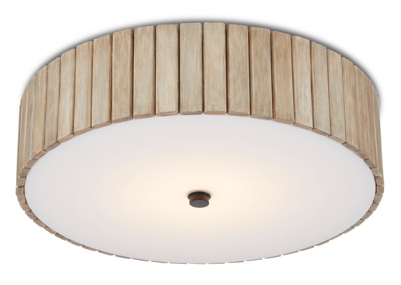 Currey and Company 9999-0058 One Light Semi-Flush Mount, Taupe/Black