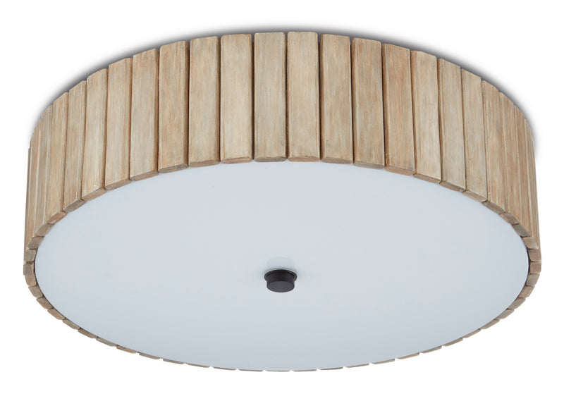 Currey and Company 9999-0058 One Light Semi-Flush Mount, Taupe/Black