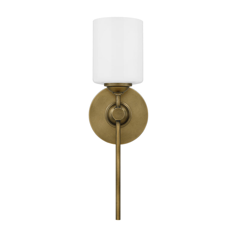 Quoizel ARI8605WS One Light Wall Sconce, Weathered Brass