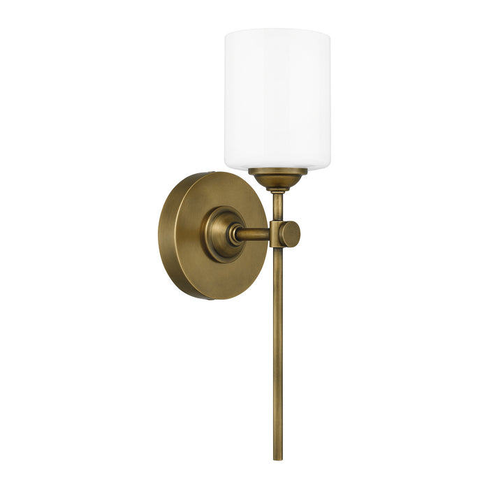 Quoizel ARI8605WS One Light Wall Sconce, Weathered Brass
