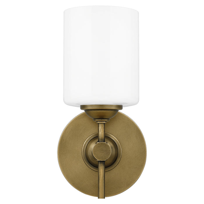 Quoizel ARI8605WS One Light Wall Sconce, Weathered Brass