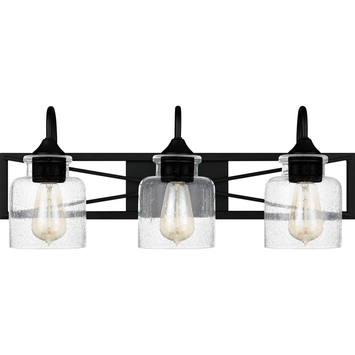 Quoizel BART8624MBK Three Light Bath, Matte Black