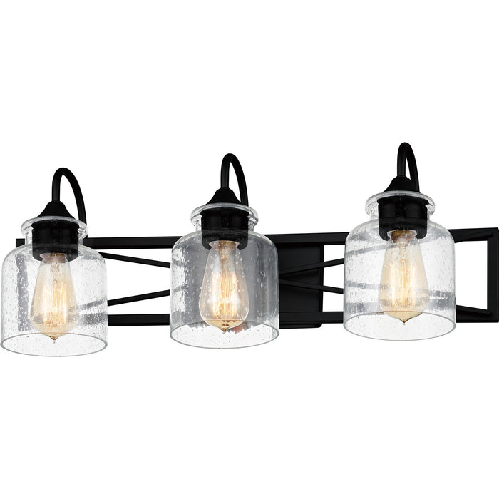Quoizel BART8624MBK Three Light Bath, Matte Black