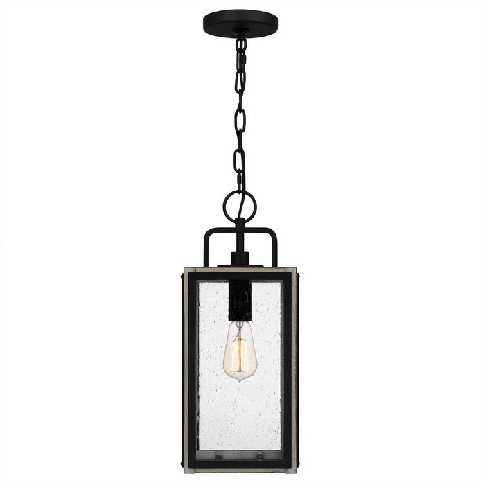 Quoizel BRAM1907MBK One Light Outdoor Hanging Lantern, Matte Black