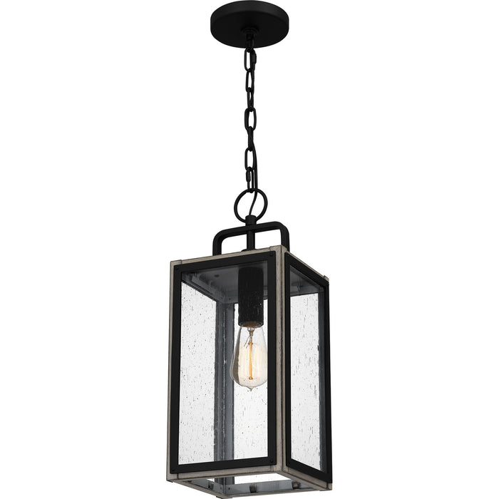 Quoizel BRAM1907MBK One Light Outdoor Hanging Lantern, Matte Black
