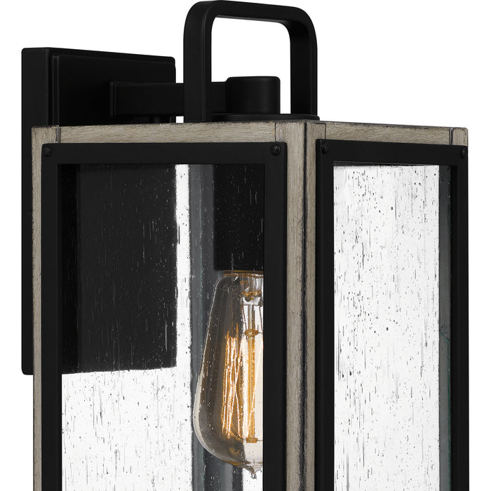 Quoizel BRAM8406MBK One Light Outdoor Wall Mount, Matte Black