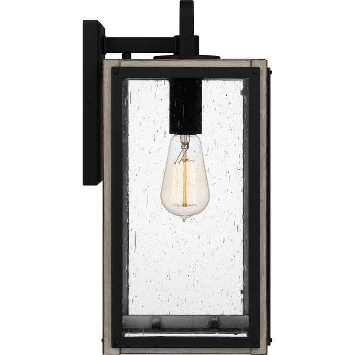 Quoizel BRAM8407MBK One Light Outdoor Wall Mount, Matte Black