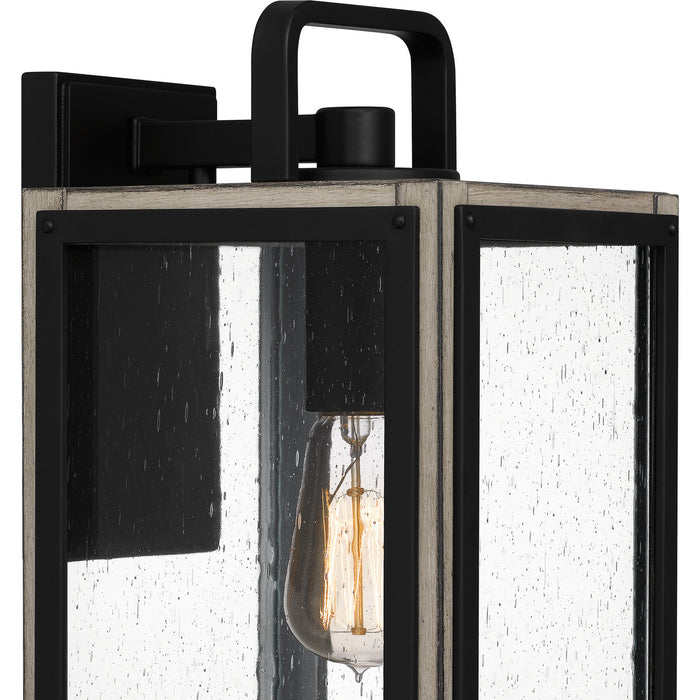 Quoizel BRAM8407MBK One Light Outdoor Wall Mount, Matte Black