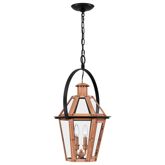 Quoizel BURD2816AC Two Light Pendant, Aged Copper