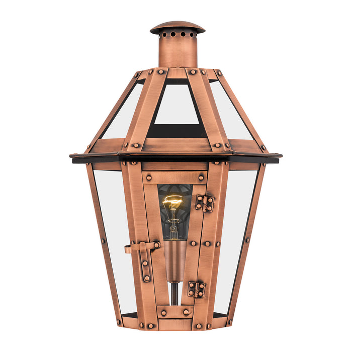 Quoizel BURD8411AC One Light Outdoor Wall Mount, Aged Copper
