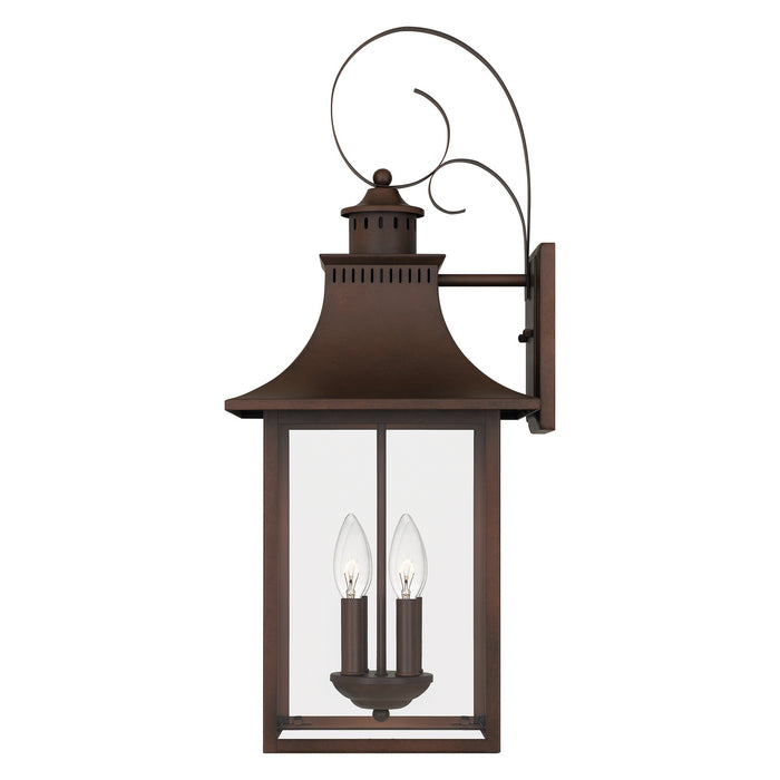 Quoizel CCR8412CU Four Light Outdoor Wall Lantern, Copper Bronze