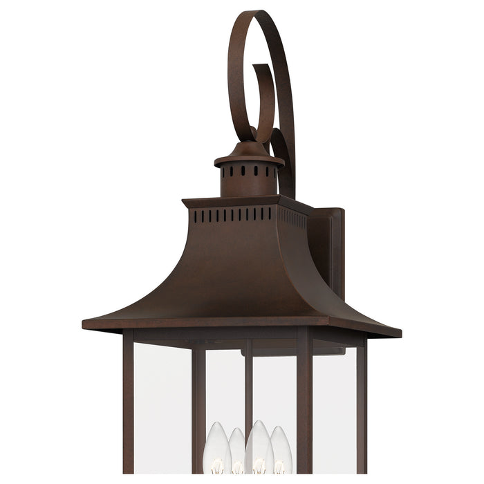 Quoizel CCR8412CU Four Light Outdoor Wall Lantern, Copper Bronze