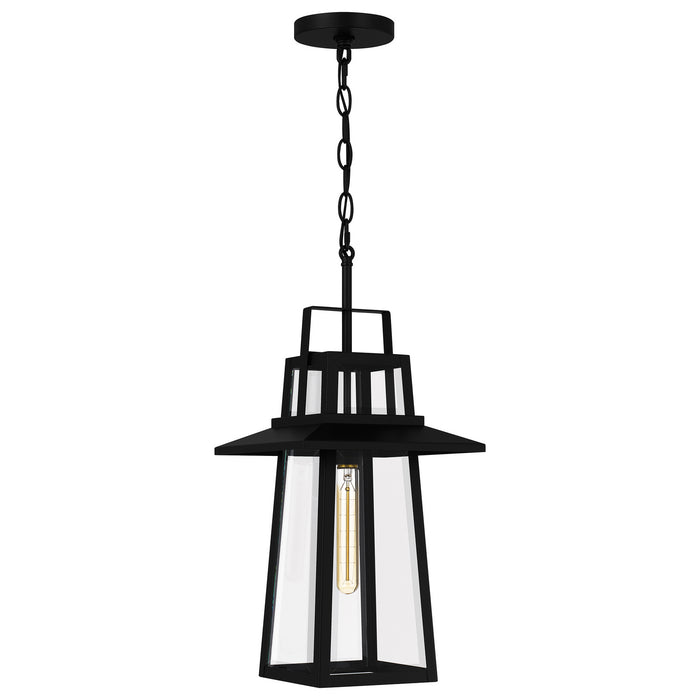Quoizel DEV1910MBK One Light Outdoor Hanging Lantern, Matte Black