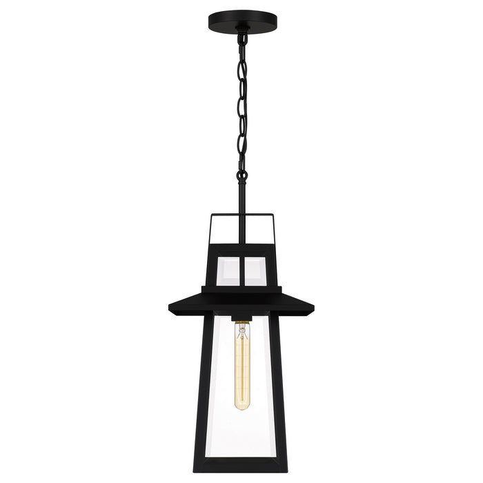 Quoizel DEV1910MBK One Light Outdoor Hanging Lantern, Matte Black